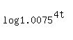 log%281.0075%29%5E%284t%29%29