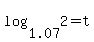 log%281.07%2C2%29=+t