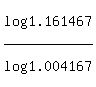 log%281.161467%29%2Flog%281.004167%29