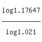 log%281.17647%29%2Flog%281.021%29