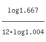 log%281.667%29%2F12log%281.004%29