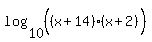 log%2810%2C%28%28x%2B14%29%5E%22%22%28x%2B2%29%29%29
