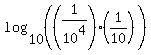 log%2810%2C%28+%281%2F10%5E4%29+%2A+%281%2F10%29%29%29%29