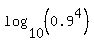 log%2810%2C%280.9%5E4%29%29