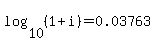 log%2810%2C%281%2Bi%29%29=0.03763