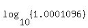 log%2810%2C%281.0001096%29%29