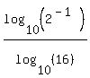 log%2810%2C%282%5E%28-1%29%29%29%2Flog%2810%2C%2816%29%29