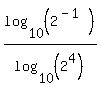 log%2810%2C%282%5E%28-1%29%29%29%2Flog%2810%2C%282%5E4%29%29