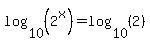log%2810%2C%282%5Ex%29%29+=+log%2810%2C%282%29%29