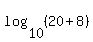 log%2810%2C%2820%2B8%29%29