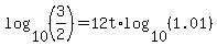 log%2810%2C%283%2F2%29%29=12t%2Alog%2810%2C%281.01%29%29