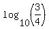 log%2810%2C%283%2F4%29%29