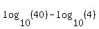 log%2810%2C%2840%29%29-log%2810%2C%284%29%29