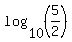 log%2810%2C%285%2F2%29%29