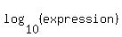 log%2810%2C%28expression%29%29