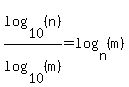 log%2810%2C%28n%29%29%2Flog%2810%2C%28m%29%29=log%28n%2C%28m%29%29