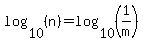 log%2810%2C%28n%29%29=log%2810%2C%281%2Fm%29%29