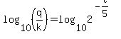 log%2810%2C%28q%2Fk%29%29+=+log%2810%2C2%5E%28-t%2F5%29%29