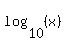 log%2810%2C%28x%29%29