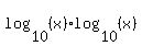 log%2810%2C%28x%29%29%2Alog%2810%2C%28x%29%29