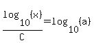log%2810%2C%28x%29%29%2FC=log%2810%2C%28a%29%29