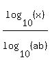 log%2810%2C%28x%29%29%2Flog%2810%2C%28ab%29%29