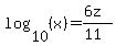log%2810%2C%28x%29%29=%286z%29%2F%2811%29