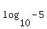 log%2810%2C+-5%29