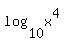 log%2810%2C+x%5E4%29%29