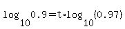log%2810%2C0.9%29+=+t%2Alog%2810%2C%280.97%29%29