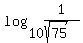 log%2810%2C1%2F%28sqrt%2875%29%29%29