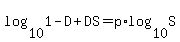 log%2810%2C1-D%2BDS%29=p%2Alog%2810%2CS%29