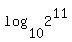 log%2810%2C2%5E11%29