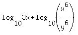 log%2810%2C3x%29%2Blog%2810%2C%28x%5E6%2Fy%5E6%29%29