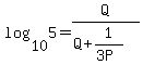 log%2810%2C5%29+=+Q%2F%28Q%2B1%2F%283P%29%29