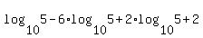 log%2810%2C5%29-6%2Alog%2810%2C5%29%2B2%2Alog%2810%2C5%29%2B2