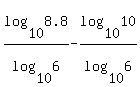 log%2810%2C8.8%29%2Flog%2810%2C6%29-log%2810%2C10%29%2Flog%2810%2C6%29