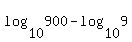 log%2810%2C900%29+-+log%2810%2C9%29