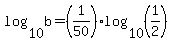 log%2810%2Cb%29=%281%2F50%29log%2810%2C%281%2F2%29%29