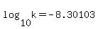 log%2810%2Ck%29=-8.30103%0D%0A