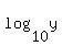log%2810%2Cy%29