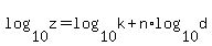 log%2810%2Cz%29=log%2810%2Ck%29%2Bn%2Alog%2810%2Cd%29