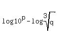 log%2810%5Ep%29+-+log%28root%283%2Cq%29%29
