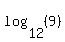 log%2812%2C%289%29%29