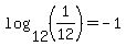 log%2812%2C+%281%2F12%29%29+=+-1