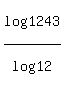 log%281243%29%2Flog%2812%29