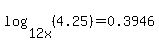 log%2812x%2C+%284.25%29%29+=+0.3946