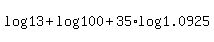 log%2813%29+%2B+log%28100%29+%2B+35%2Alog%281.0925%29