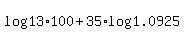 log%2813%2A100%29+%2B+35%2Alog%281.0925%29