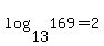 log%2813%2C169%29=2